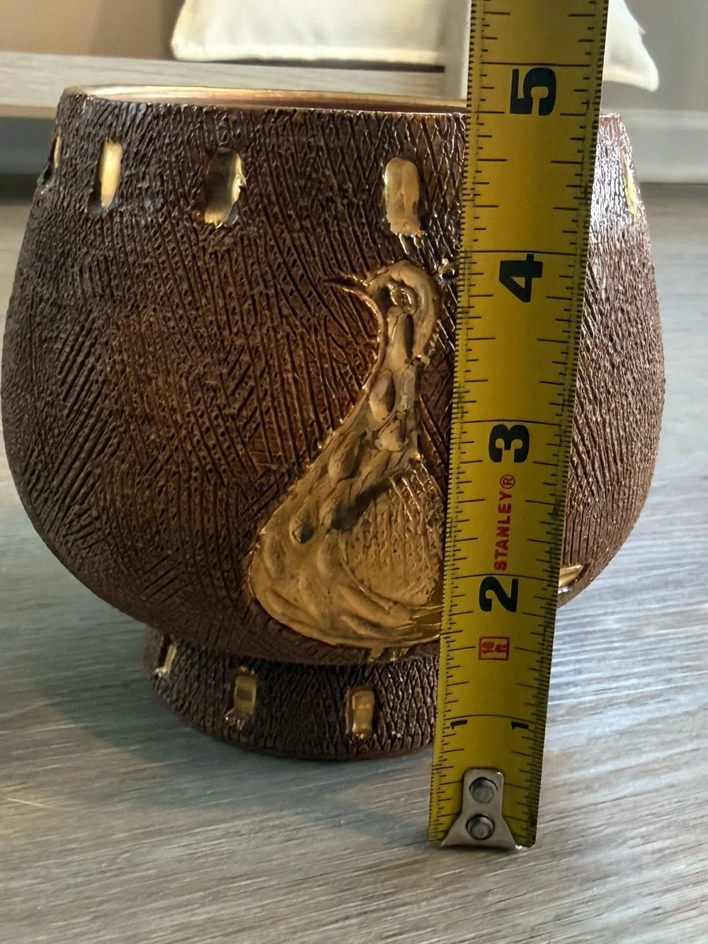 Vintage mid-century modern Fratelli Fanciullacci Italian Art Pottery Chalice